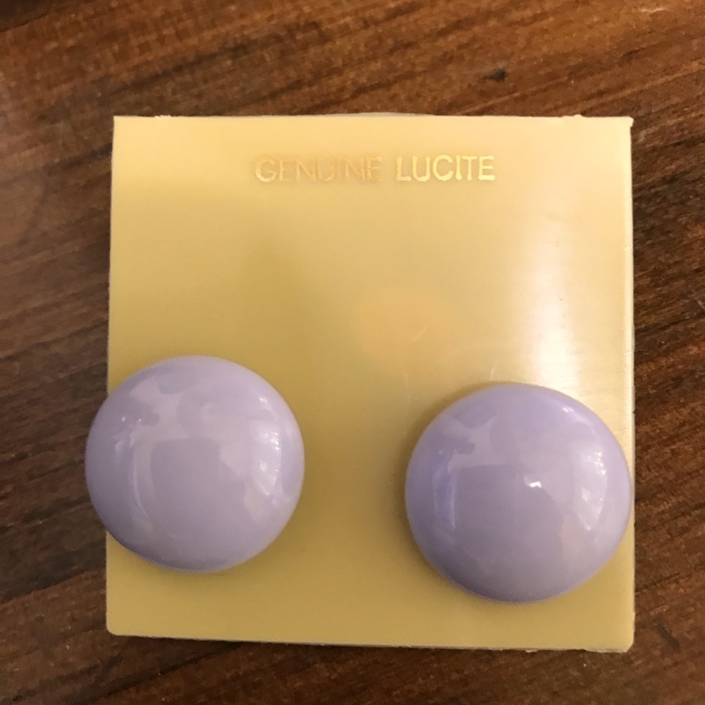 Genuine Lucite Pierced Earrings